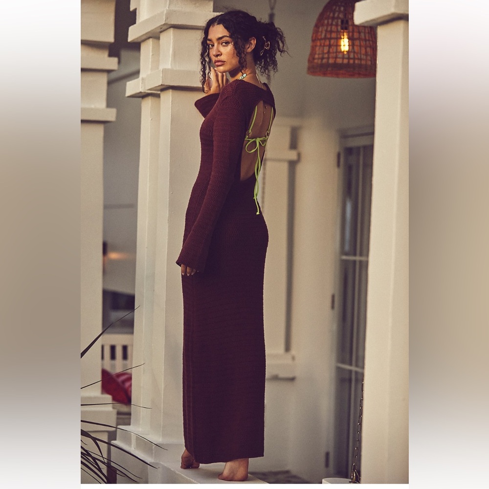 Free People Colbie Fauxchet Sweater Maxi Dress - Picture 2 of 7